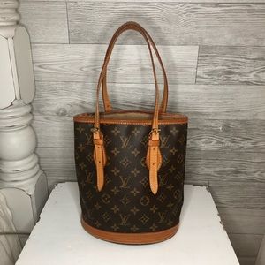 Authentic monogram bucket pm